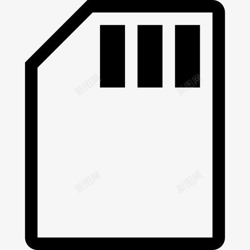 sd卡数据微型图标svg_新图网 https://ixintu.com sd卡 存储 微型 数据 简单线路