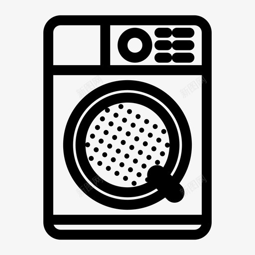 洗衣机电子家用电器图标svg_新图网 https://ixintu.com 家用电器 洗衣机 电子