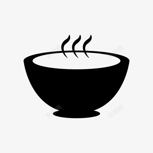 热食碗厨师美食图标svg_新图网 https://ixintu.com 厨师 厨房 汤 热食碗 美食