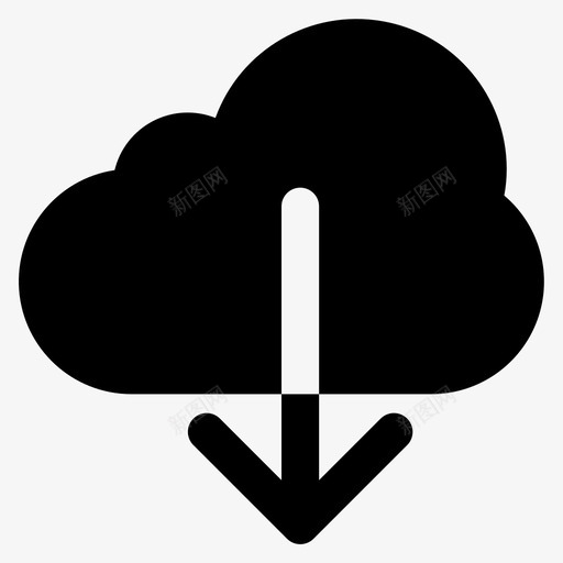 云数据存储图标svg_新图网 https://ixintu.com 云下载 字形基本用户界面v1 存储 数据