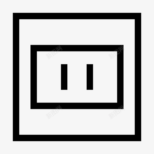 插座电源输入图标svg_新图网 https://ixintu.com 插头 插座 电源 输入