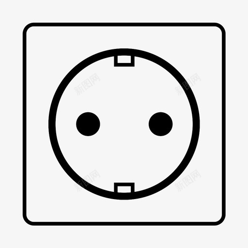 f型墙塞内螺纹插座图标svg_新图网 https://ixintu.com f型 f型墙塞 内螺纹 插头 插座
