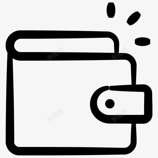 钱包墨水购物卷4图标svg_新图网 https://ixintu.com 墨水购物卷4 钱包