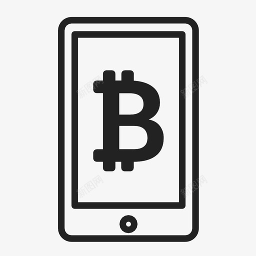 比特币电话加密货币手机图标svg_新图网 https://ixintu.com 加密货币 手机 比特币电话 货币