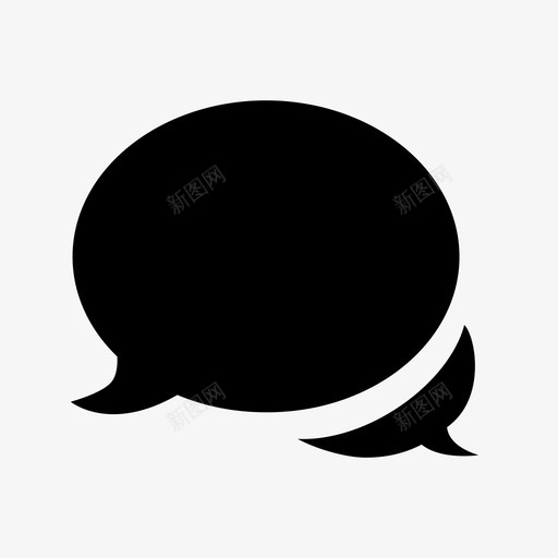私聊svg_新图网 https://ixintu.com 私聊 填充 单色 简约