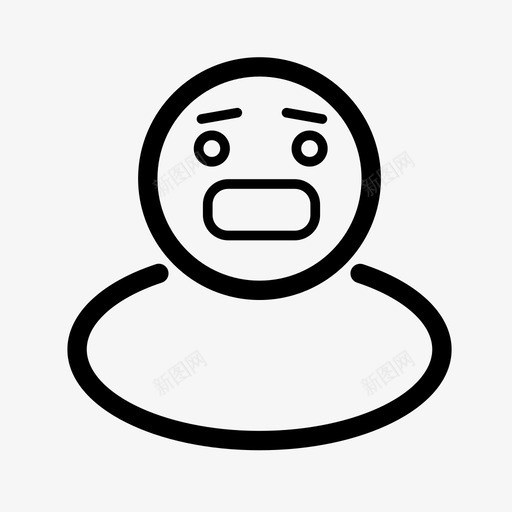 尖叫的人化身情感图标svg_新图网 https://ixintu.com 人 化身 尖叫的人 情感