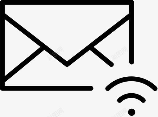 信封连接邮件图标svg_新图网 https://ixintu.com wifi 信件薄 信号 信封 信息 连接 邮件
