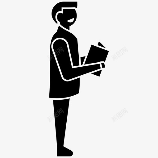 学生读书读书男孩读书图标svg_新图网 https://ixintu.com 人物插图 学生读书 男孩读书 读书