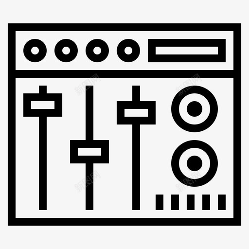 混音器djdj混音器图标svg_新图网 https://ixintu.com dj dj混音器 均衡器 派对 混音 混音器