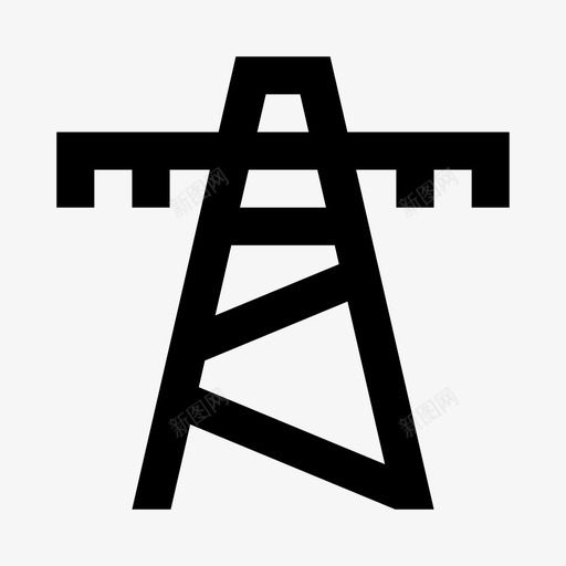 电塔电力网络图标svg_新图网 https://ixintu.com 2号楼 塔 电力 电塔 线路 网络