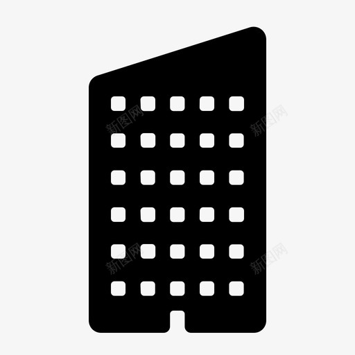 公寓楼建筑房地产图标svg_新图网 https://ixintu.com 公寓楼 建筑 房地产