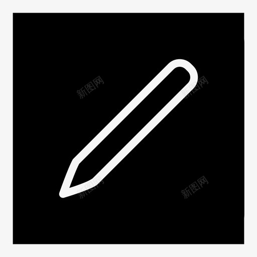 在实心正方形中书写编辑铅笔图标svg_新图网 https://ixintu.com 在实心正方形中书写 线条图标 编辑 铅笔