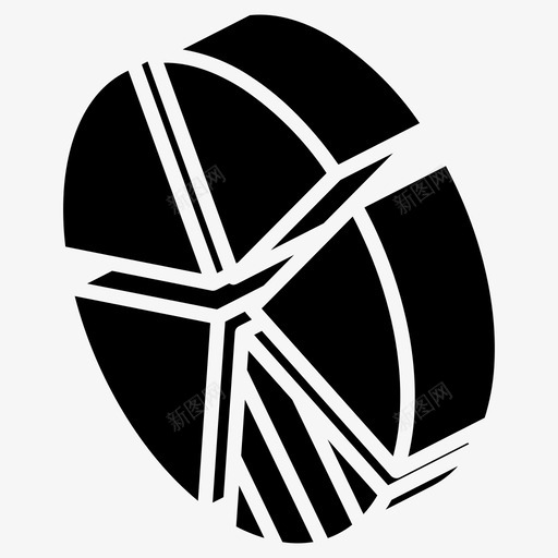 饼图五分之一图等轴测图标svg_新图网 https://ixintu.com 图 数据图isosolid 等轴测 饼图五分之一