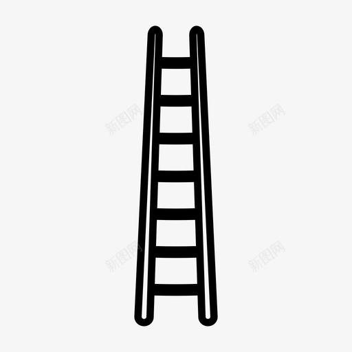 梯子施工台阶图标svg_新图网 https://ixintu.com 台阶 工具 施工 梯子 楼梯