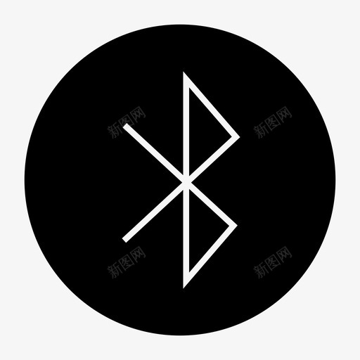 蓝牙环路连接图标svg_新图网 https://ixintu.com 信号 无线 环路 用户界面 蓝牙 连接