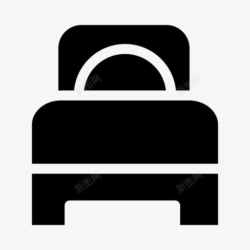 床卧室舒适图标svg_新图网 https://ixintu.com 假日 卧室 家具 床 舒适