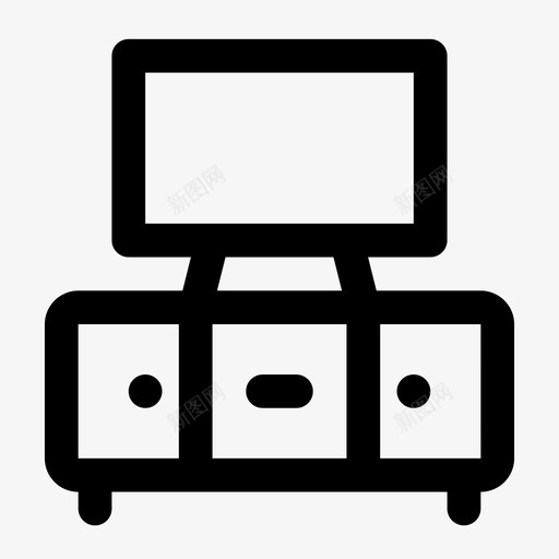 橱柜书柜家具图标svg_新图网 https://ixintu.com jumpicon家具粗体线条 书柜 家具 架子 橱柜 电视