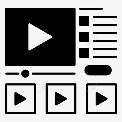 教程教育知识图标svg_新图网 https://ixintu.com 在线 在线教育字形 教程 教育 知识 视频
