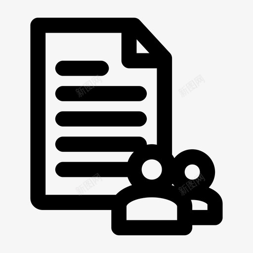 组文档协作团队图标svg_新图网 https://ixintu.com 协作 团队 用户 组文档