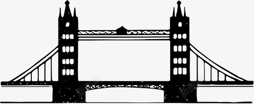 塔桥吊桥英国图标svg_新图网 https://ixintu.com 伦敦 吊桥 塔桥 泰晤士河 英国