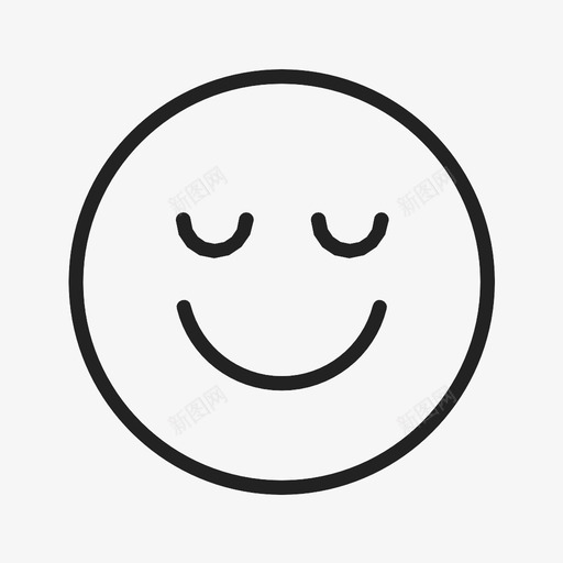 满意表情脸图标svg_新图网 https://ixintu.com 微笑 快乐 满意 脸 表情