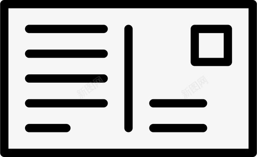 明信片信件邮件图标svg_新图网 https://ixintu.com 信件 明信片 邮件 邮资