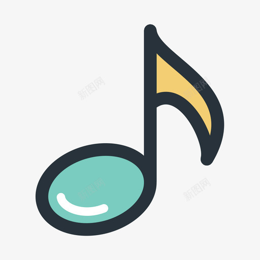 色块-乐符svg_新图网 https://ixintu.com 色块-乐符 52
