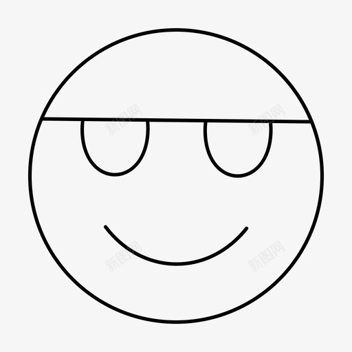 太阳镜表情表情符号图标svg_新图网 https://ixintu.com 太阳镜 笑脸 脸 表情 表情符号