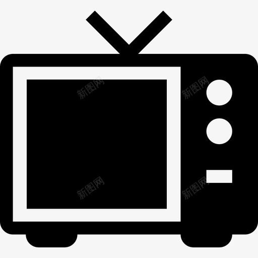 电视广播旧图标svg_新图网 https://ixintu.com 广播 旧 电视