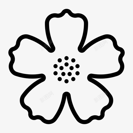 芙蓉花图标svg_新图网 https://ixintu.com 芙蓉花
