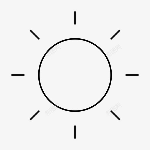 太阳亮度光线图标svg_新图网 https://ixintu.com 亮度 光线 天气 太阳 星星