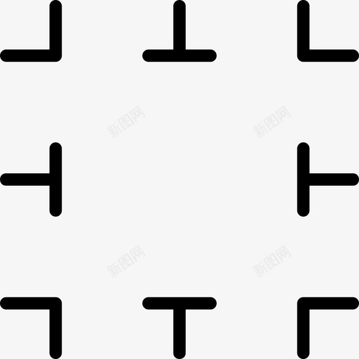 裁剪标记界面通用图标打印svg_新图网 https://ixintu.com 界面 裁剪标记 通用图标打印