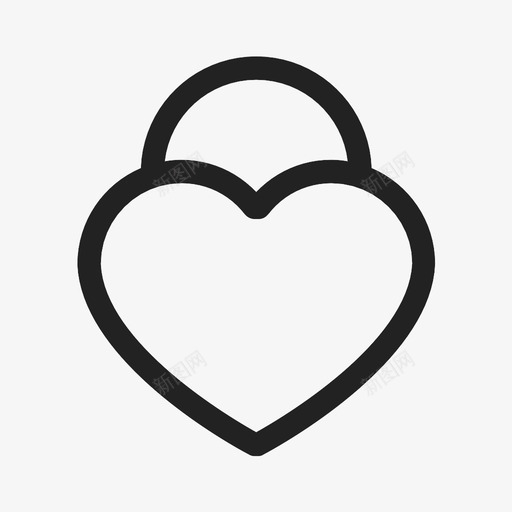 心形挂锁爱情情人节图标svg_新图网 https://ixintu.com 心形挂锁 情人节 爱情