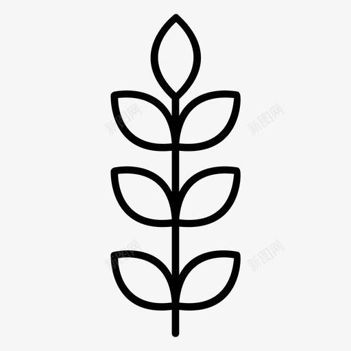 叶天然自然图标svg_新图网 https://ixintu.com 叶 天然 植物 植物脉 自然