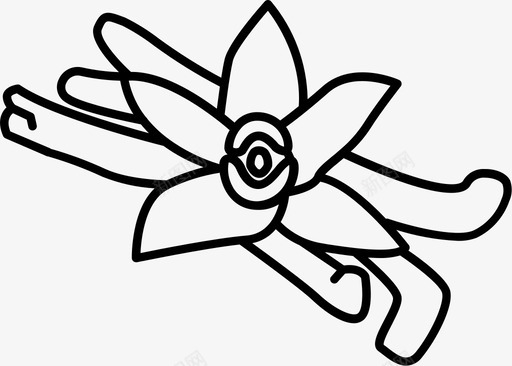 香草提取物调味品图标svg_新图网 https://ixintu.com 兰花 提取物 调味品 豆荚 香料 香草 香草香料概述