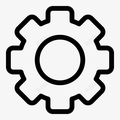 设置中心距齿轮图标svg_新图网 https://ixintu.com 中心距 设置 设置工具 齿轮