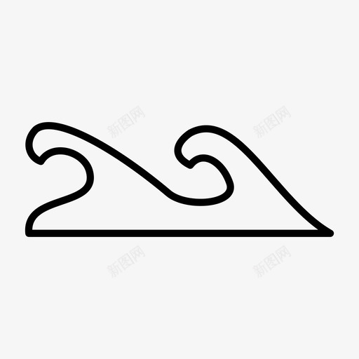波浪海洋夏天图标svg_新图网 https://ixintu.com 夏天 水 波浪 海洋