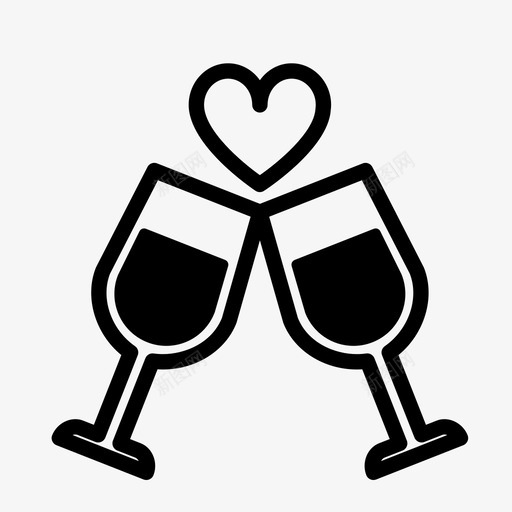 酒周年纪念爱情图标svg_新图网 https://ixintu.com 周年纪念 婚姻 婚礼 情人节 爱情 酒
