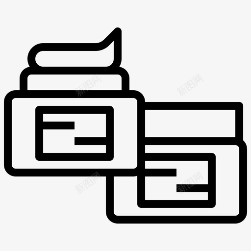 奶油美容瓶子图标svg_新图网 https://ixintu.com 医疗保健 奶油 瓶子 美容 肥皂