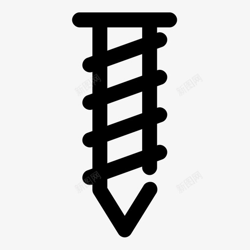螺钉制造机械图标svg_新图网 https://ixintu.com 修理 制造 工具 工具间隙粗体 机械 螺钉