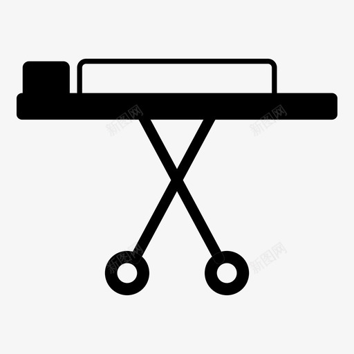 病床医生急诊图标svg_新图网 https://ixintu.com 医护人员 医生 康复 急诊 病床 轮床