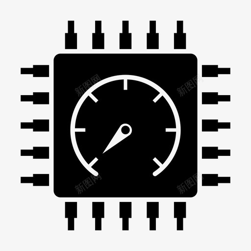 慢cpu消耗低性能图标svg_新图网 https://ixintu.com 低性能 处理器 慢cpu 技术元素 消耗
