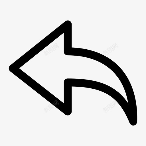 后退箭头取消图标svg_新图网 https://ixintu.com 取消 后退 向左 箭头 返回