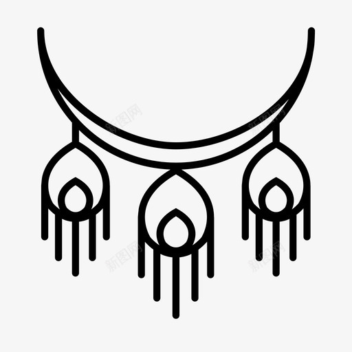 采购产品项链配件时尚图标svg_新图网 https://ixintu.com 吊坠 女式时装 时尚 珠宝 配件 采购产品项链