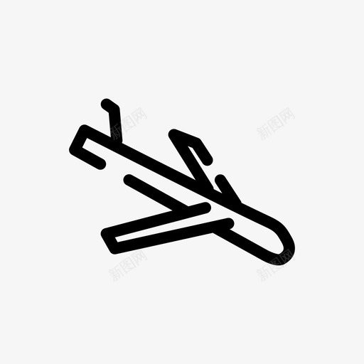 着陆到达飞行图标svg_新图网 https://ixintu.com 到达 机场 着陆 飞行