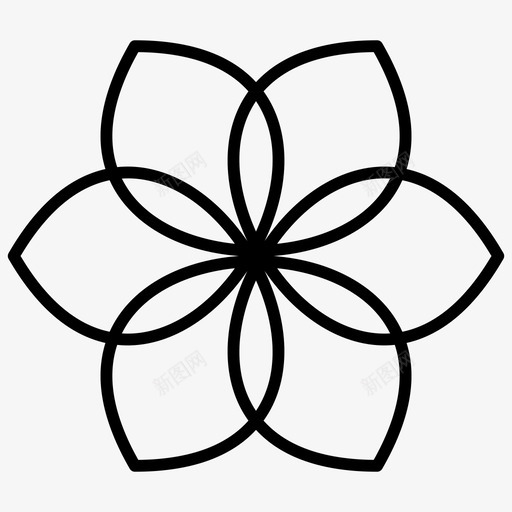 花春花薄图标svg_新图网 https://ixintu.com 春 花 花薄