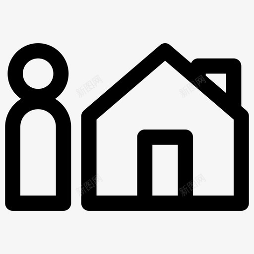 房地产经纪人住宅房屋图标svg_新图网 https://ixintu.com 住宅 房地产 房地产经纪人 房屋