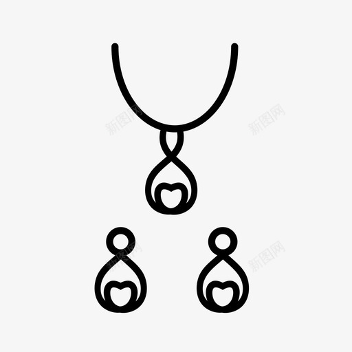 采购产品项链配件时尚图标svg_新图网 https://ixintu.com 吊坠 女式时装 时尚 珠宝 配件 采购产品项链