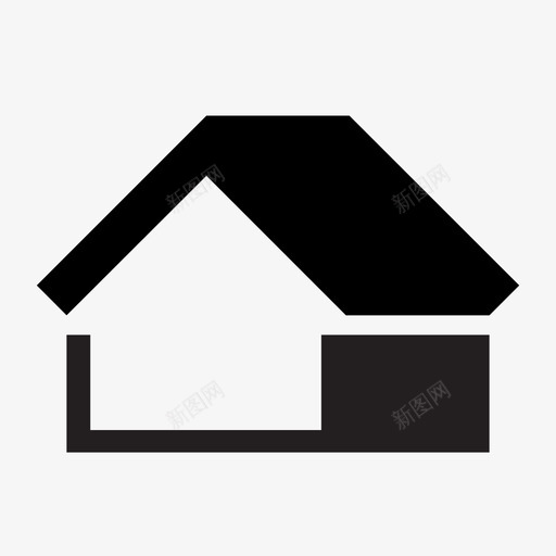 家房子顶图标svg_新图网 https://ixintu.com 家 房子 顶