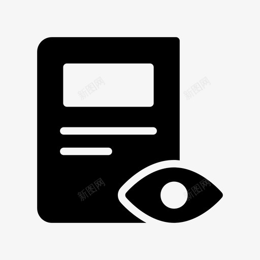 报纸发展眼睛图标svg_新图网 https://ixintu.com 发展 商业字形第11卷 报纸 眼睛 观点 阅读